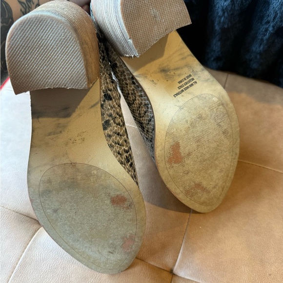 Women's Snake-Print Cutout Ankle Booties - Black/Beige - Picture 3 of 7